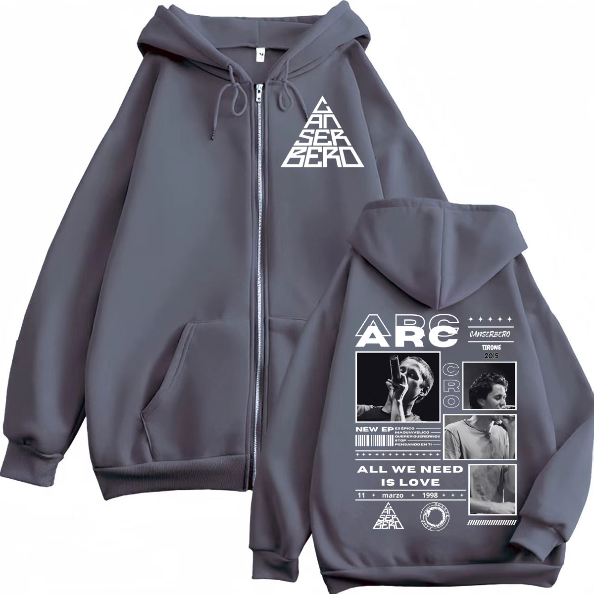 Canserbero All We Need Is Love - Mens Fashion Zip Up Hoodies บทวิจารณ์และราคา