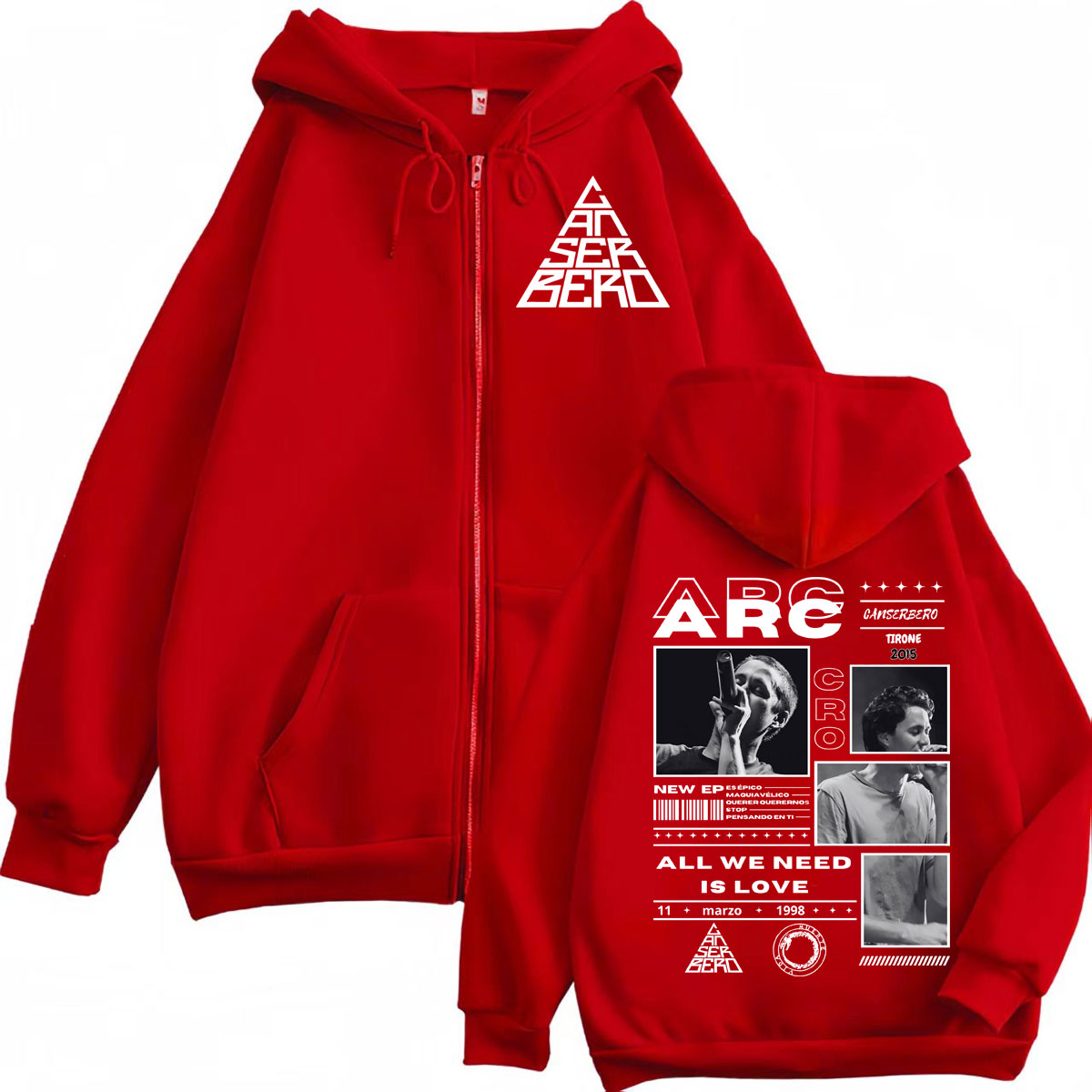 Canserbero All We Need Is Love - Mens Fashion Zip Up Hoodies บทวิจารณ์และราคา