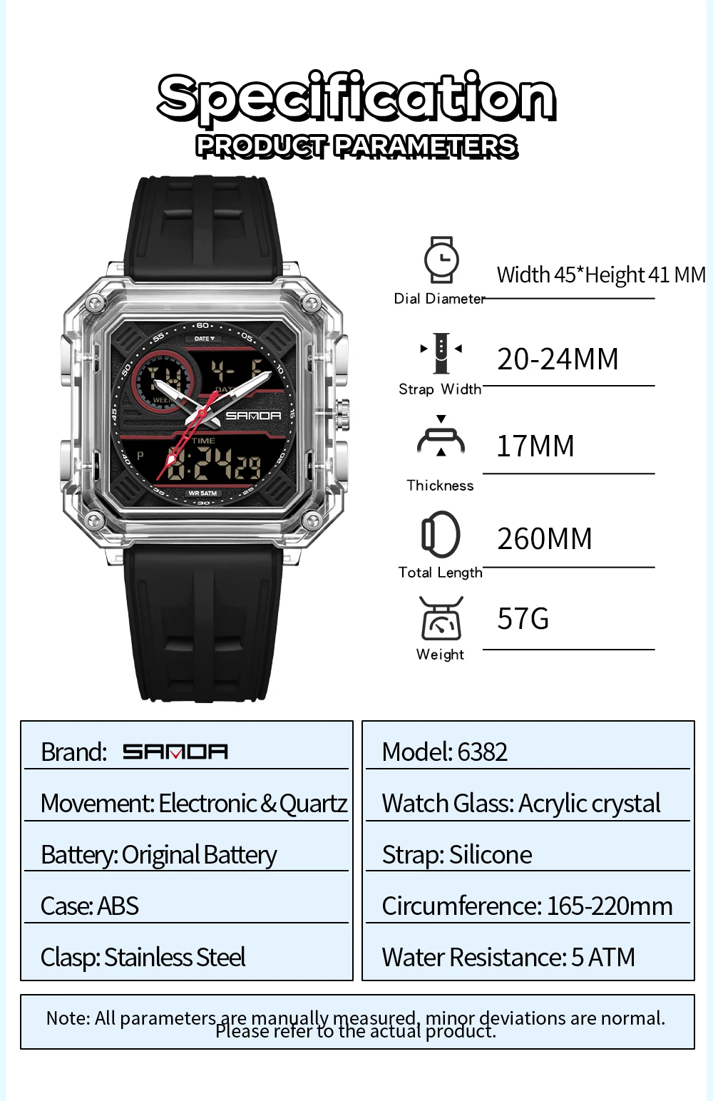 SANDA 2026 แฟชั่นสปอร์ตชายนาฬิ - Men'S Fashion Week 2026 บทวิจารณ์และราคา